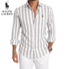 Premium Randig Casual Skjorta