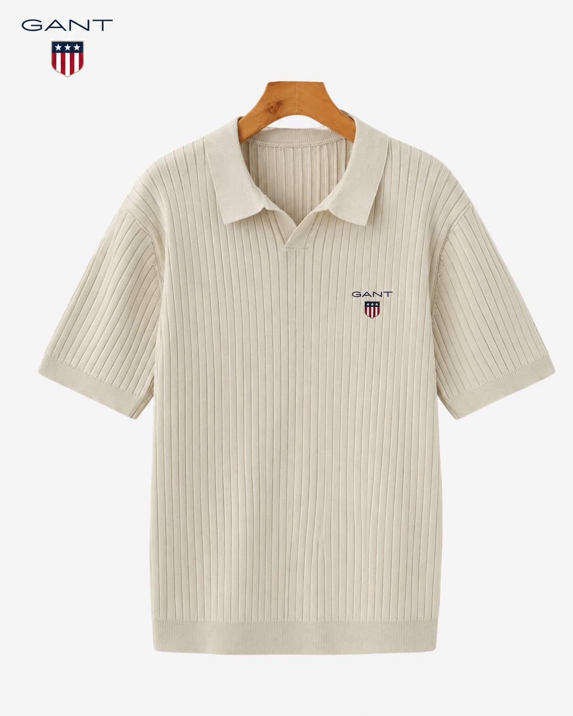GANT® Sommarens ribbade pikétröja