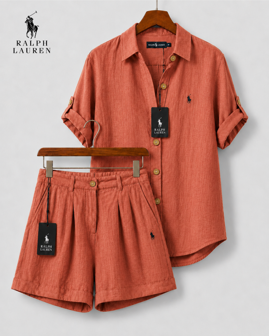 RL™ Dam Premium Linneskjorta &amp; Shorts-set