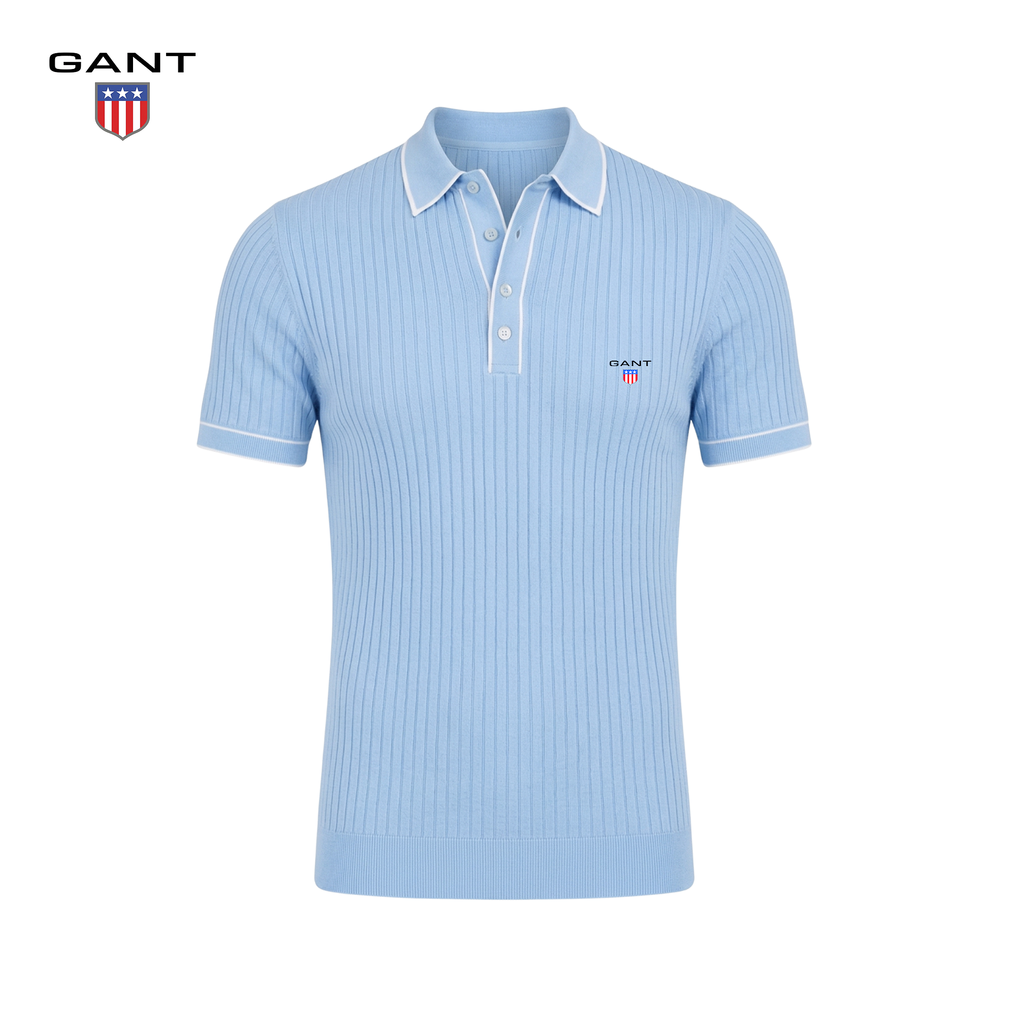 GANT® Ribbstickad Piké