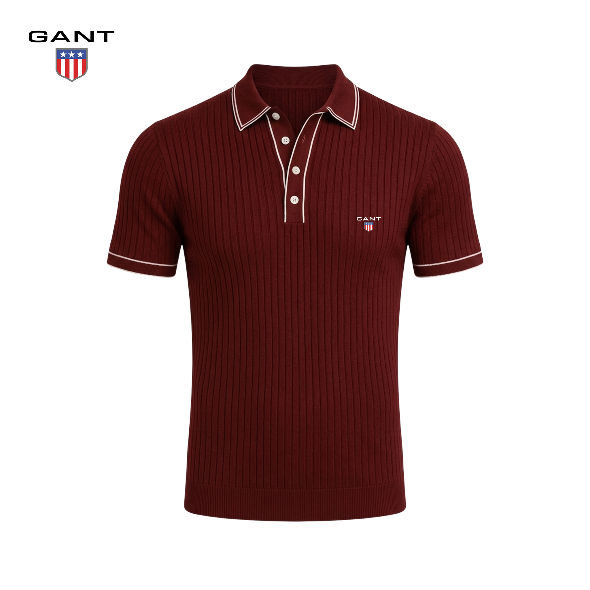 GANT® Ribbstickad Piké