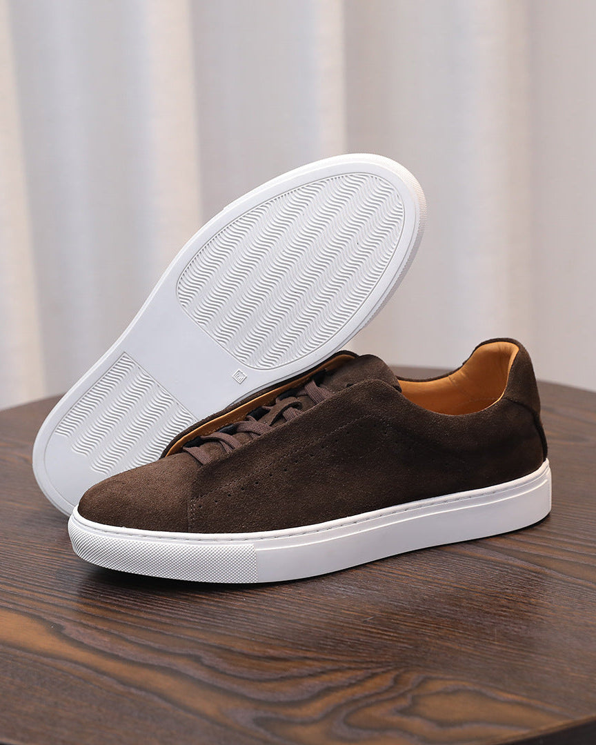 Softey Suede Low-sneakers - bruna