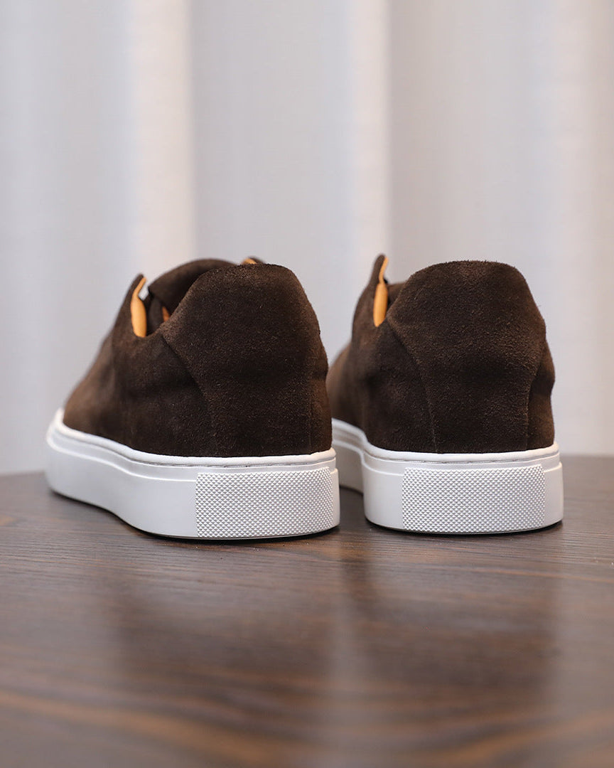 Softey Suede Low-sneakers - bruna