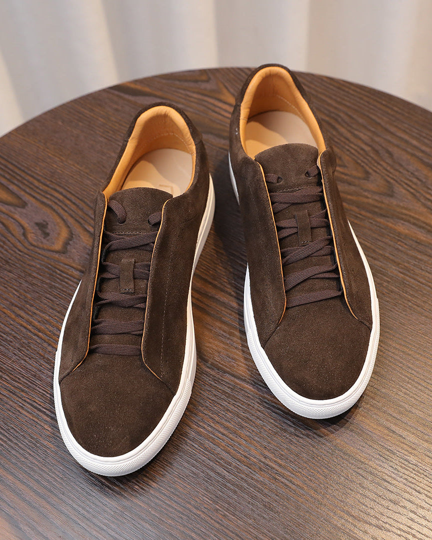 Softey Suede Low-sneakers - bruna