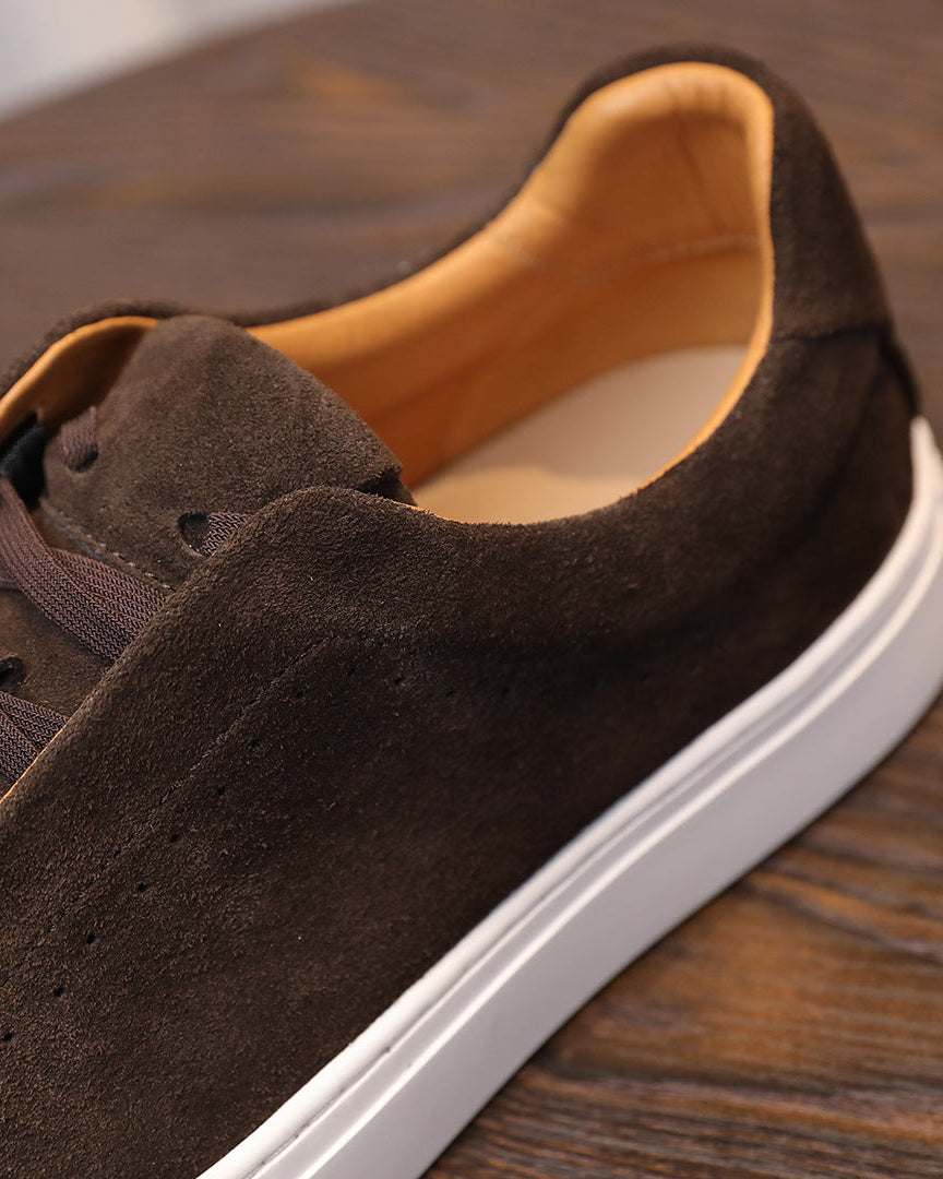 Softey Suede Low-sneakers - bruna