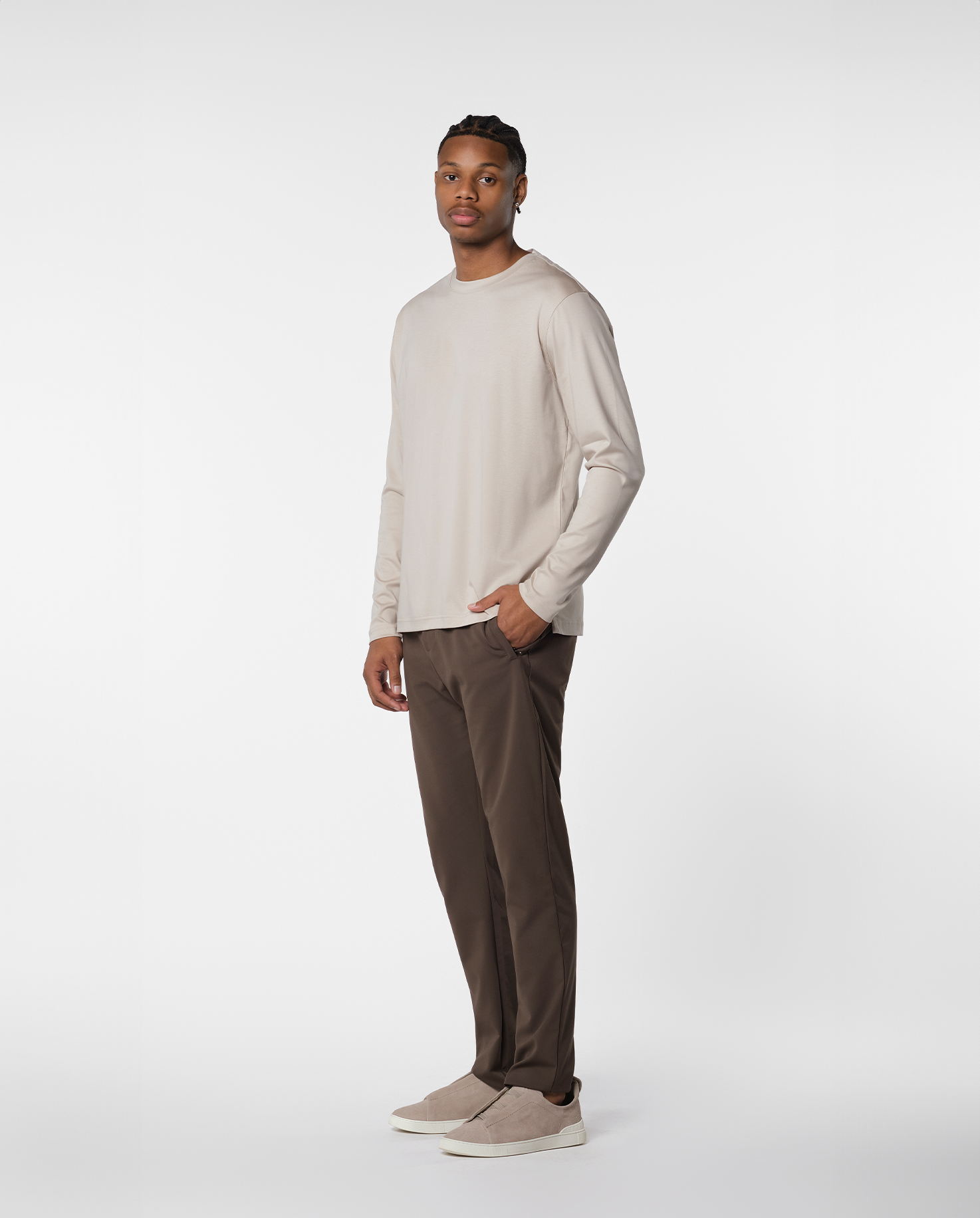 LYXIG L/S T-SHIRT - BEIGE